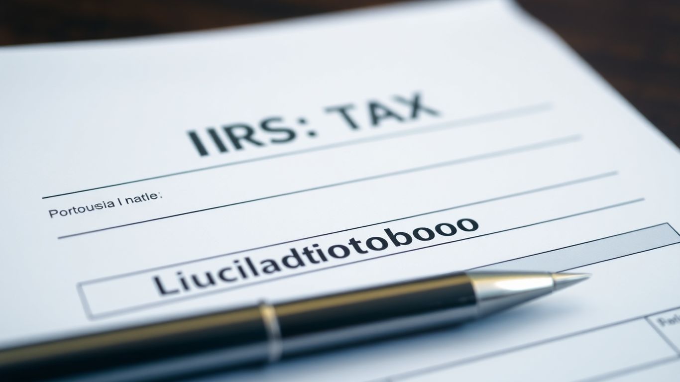 Documento de liquidação de IRS com caneta