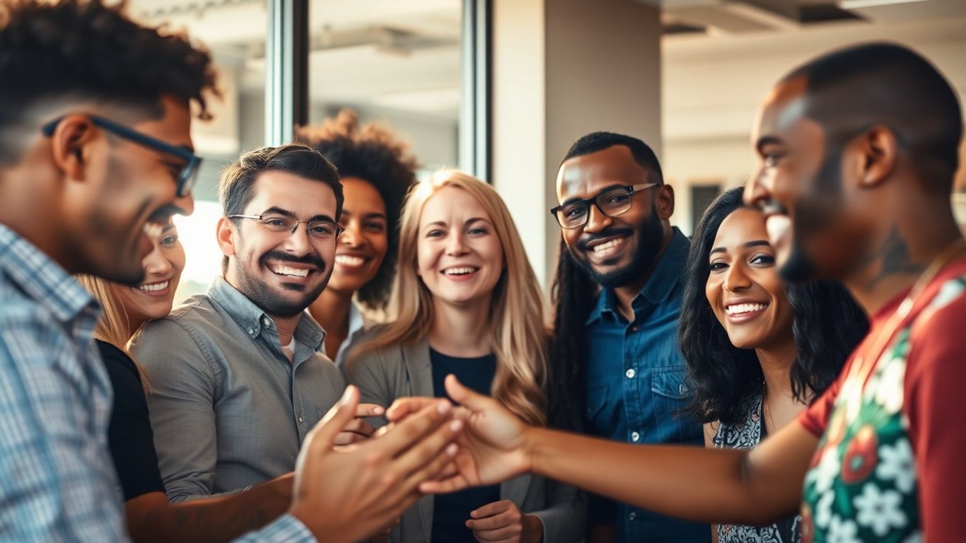 People connecting at a Deaf Society event.