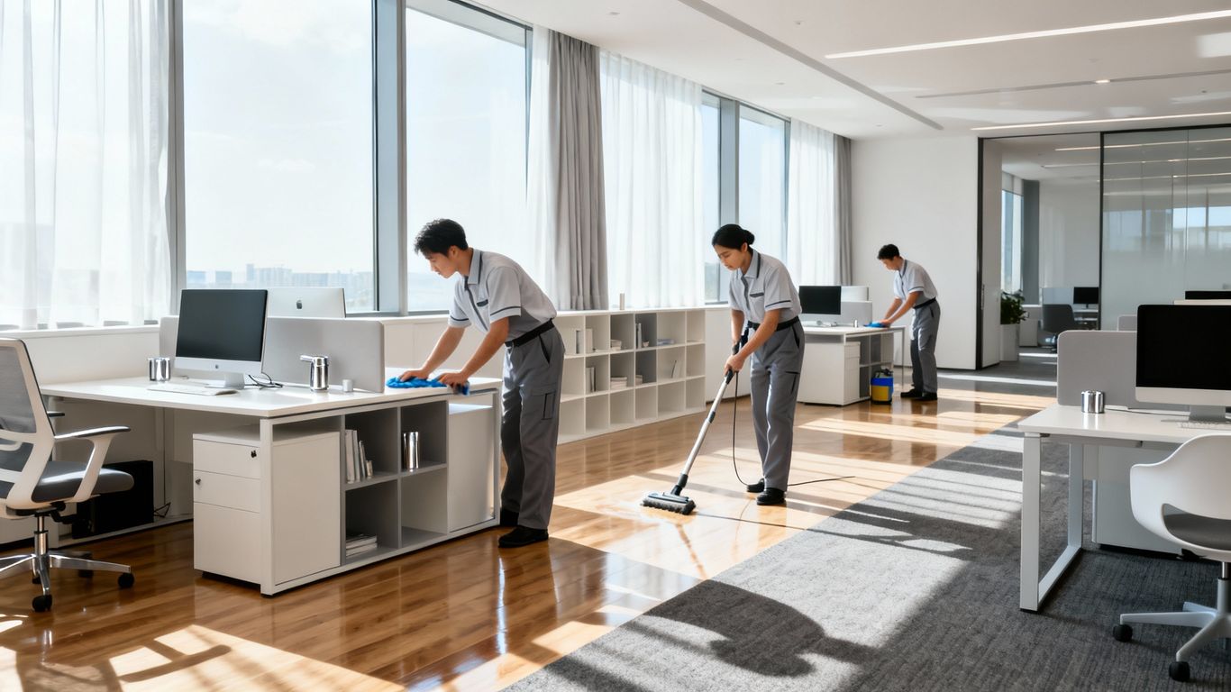 Upratovacia firma v kancelárii