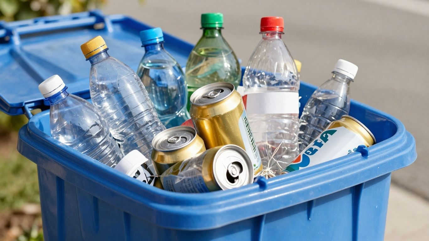 Ottawa blue bin filled with recyclables.