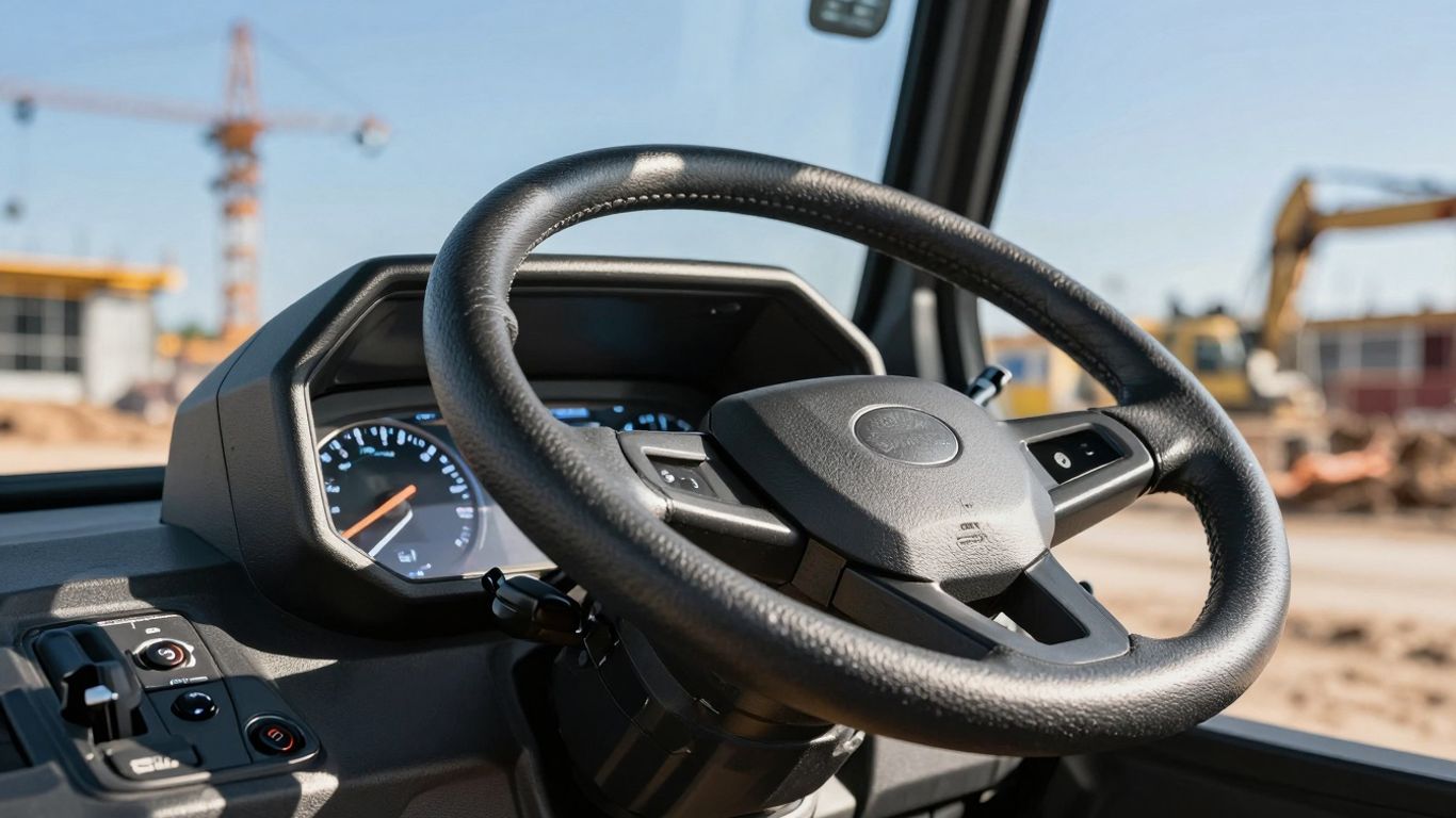 New car dashboard with steering wheel, suggesting vehicle tax changes.
