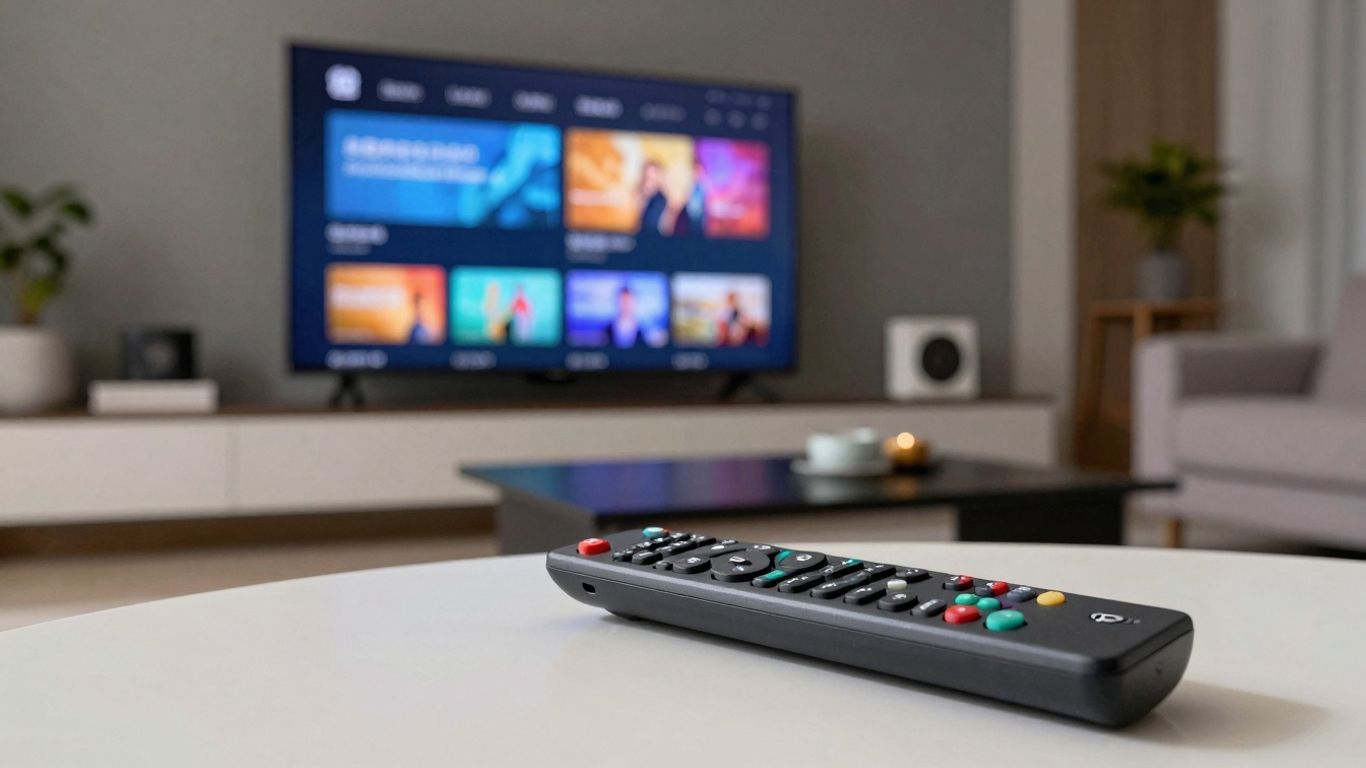 IPTV Smarters Pro interface on a TV screen.