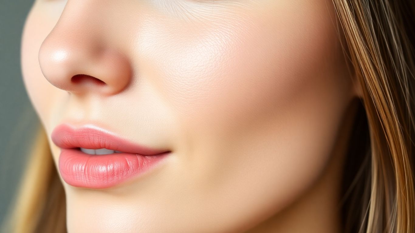Woman's face with even-toned, radiant skin.