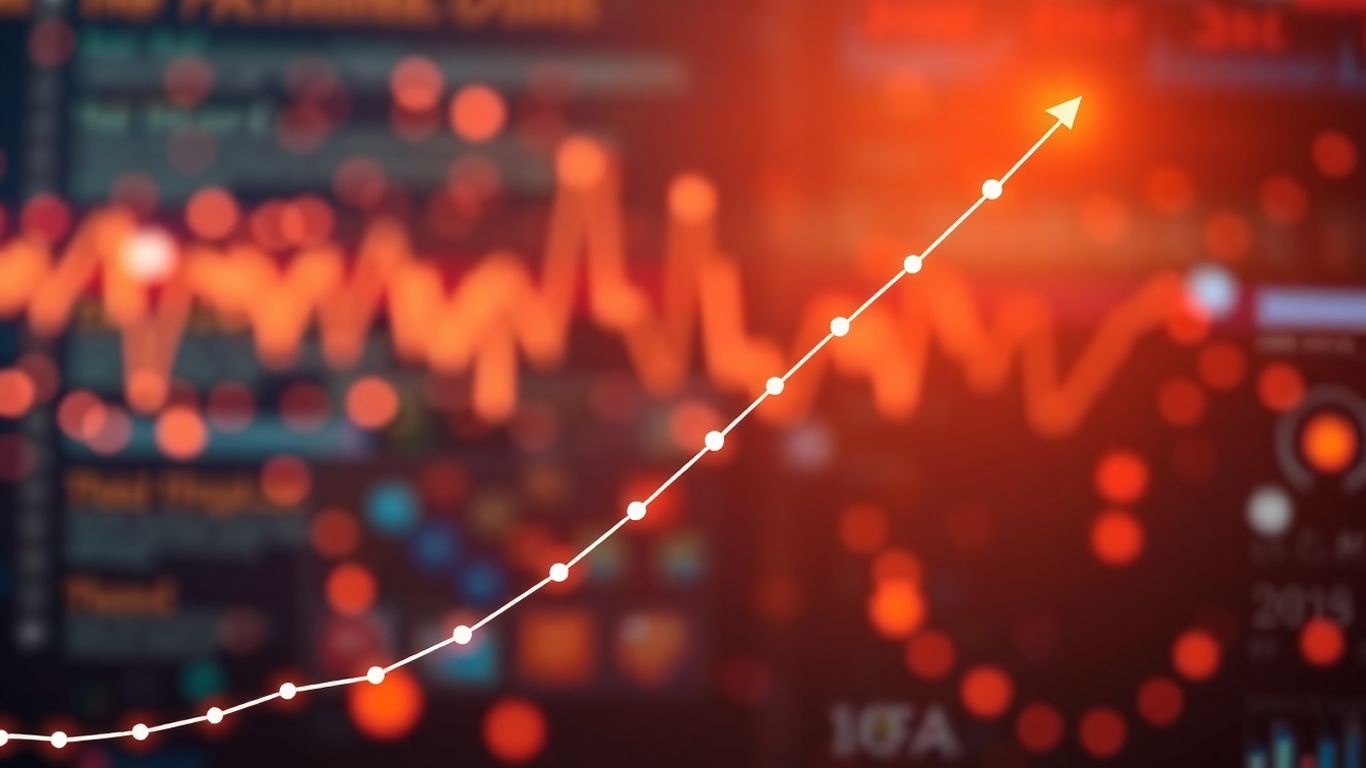 ภาพกราฟเว็บไซต์พุ่งขึ้นพร้อมลิงก์เชื่อมต่อ