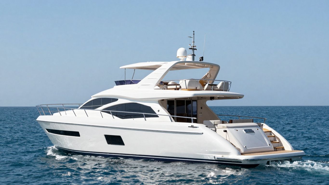 Luxurious Arriva yacht sailing on the sea.
