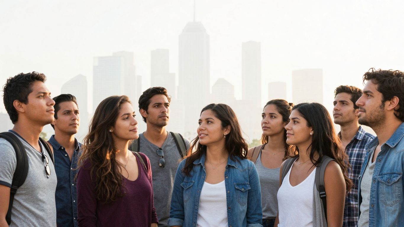 Menschen in Nordrhein-Westfalen blicken in die Zukunft.