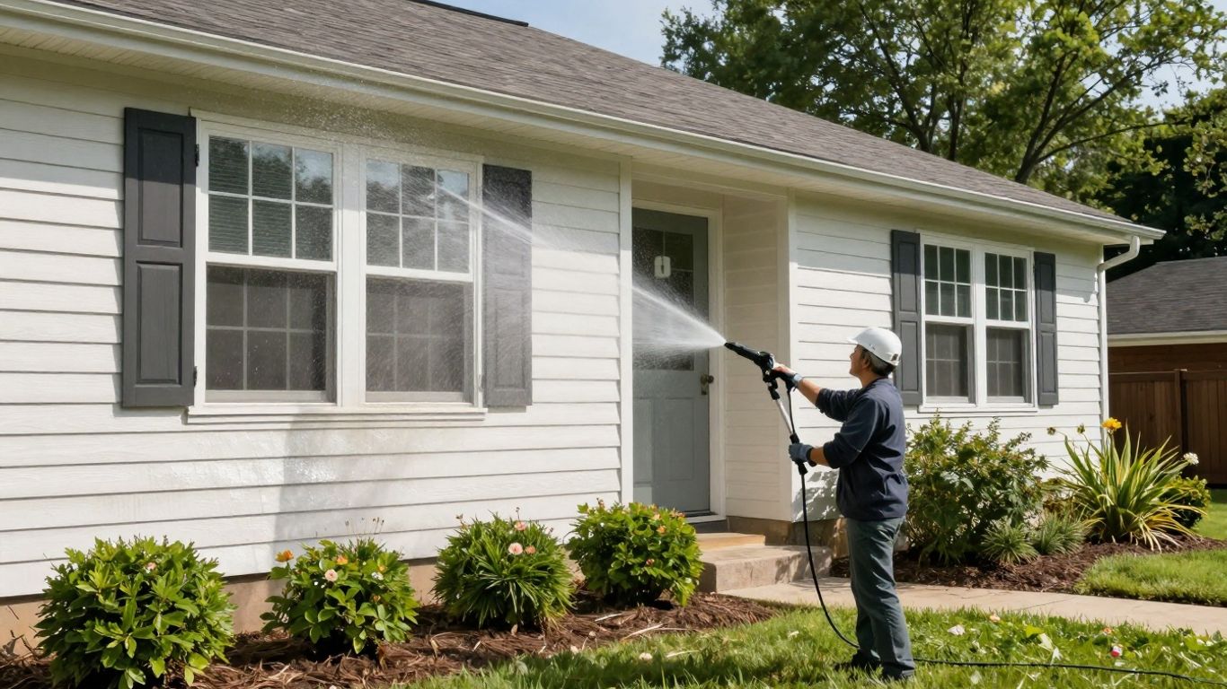 House exterior after professional cleaning service