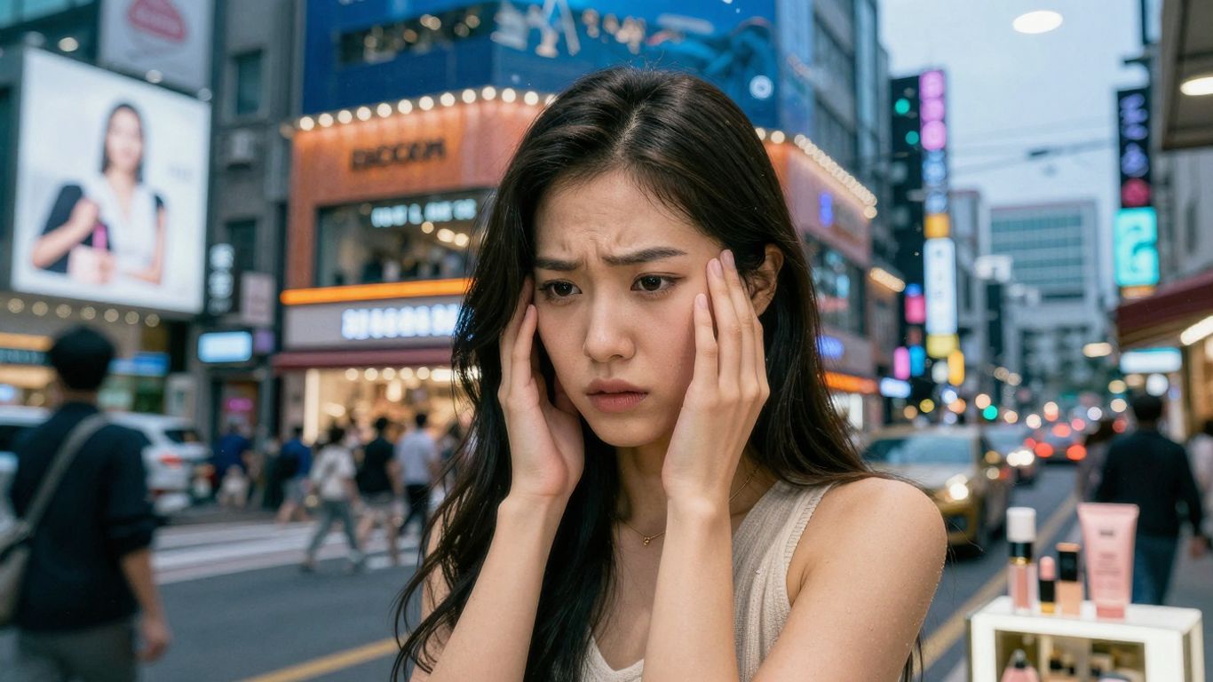 Foreigner stressed by Seoul beauty standards.