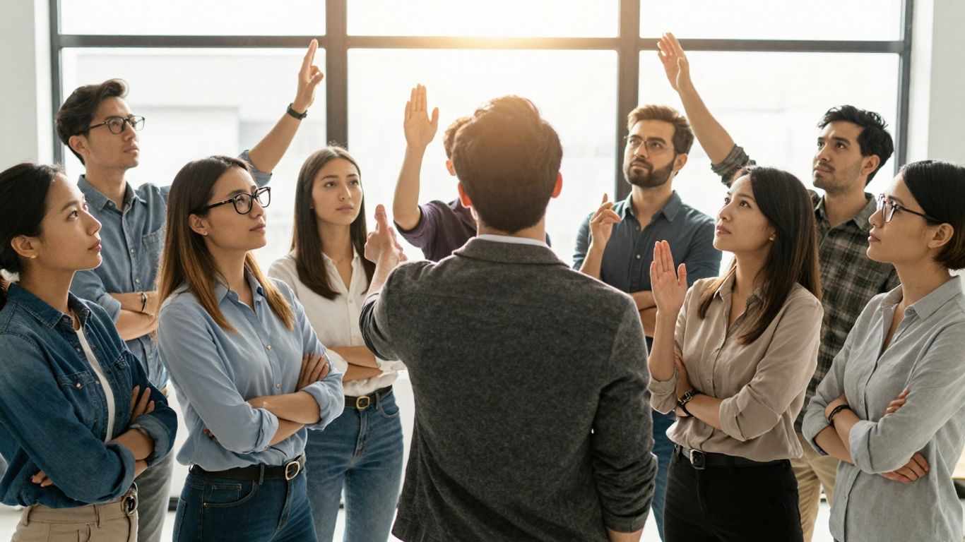 Small business owners looking towards a brighter future.