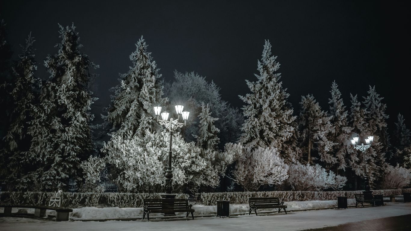 lighted post lamp during nighttime