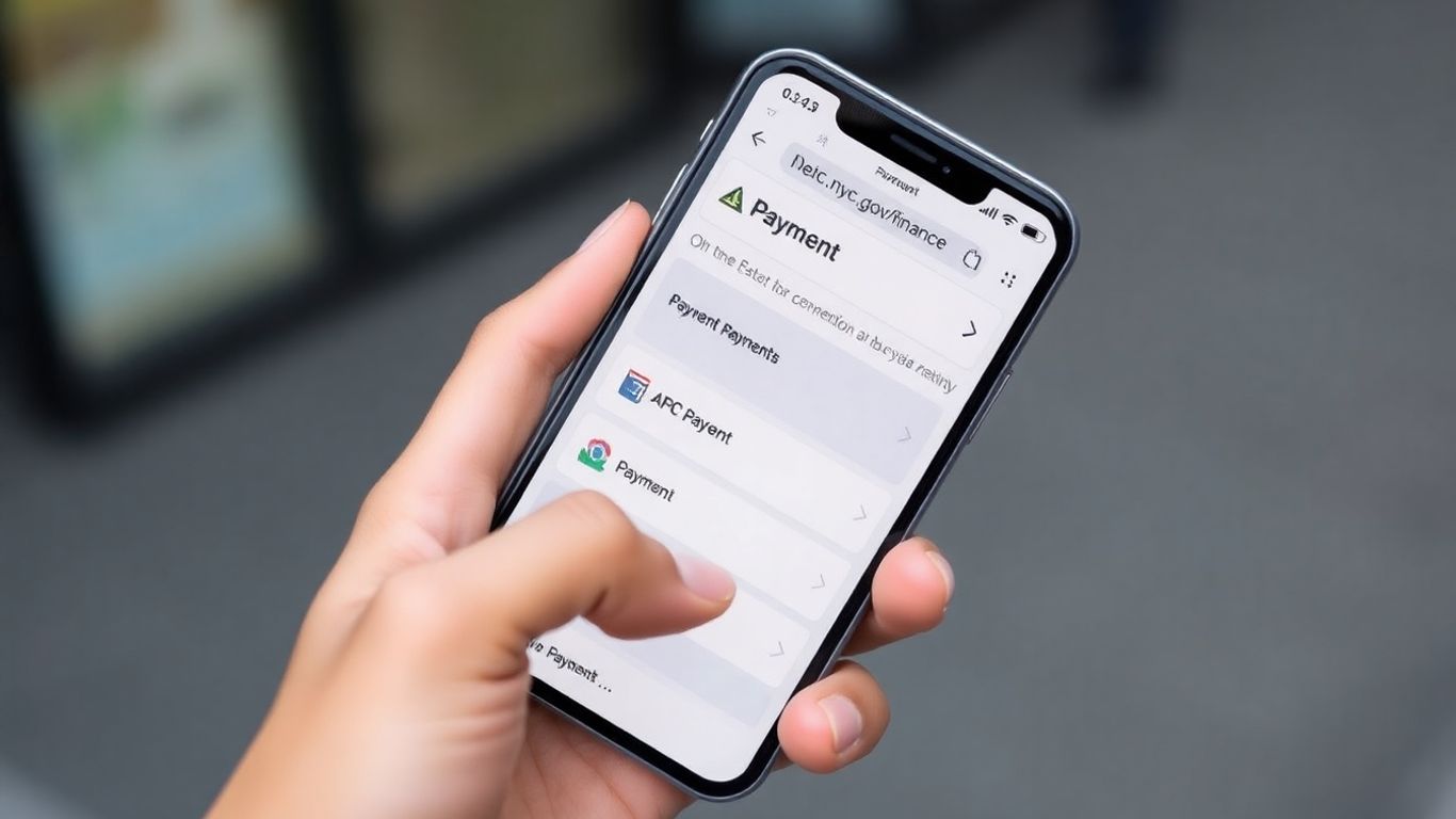 Paying NYC ticket online via smartphone