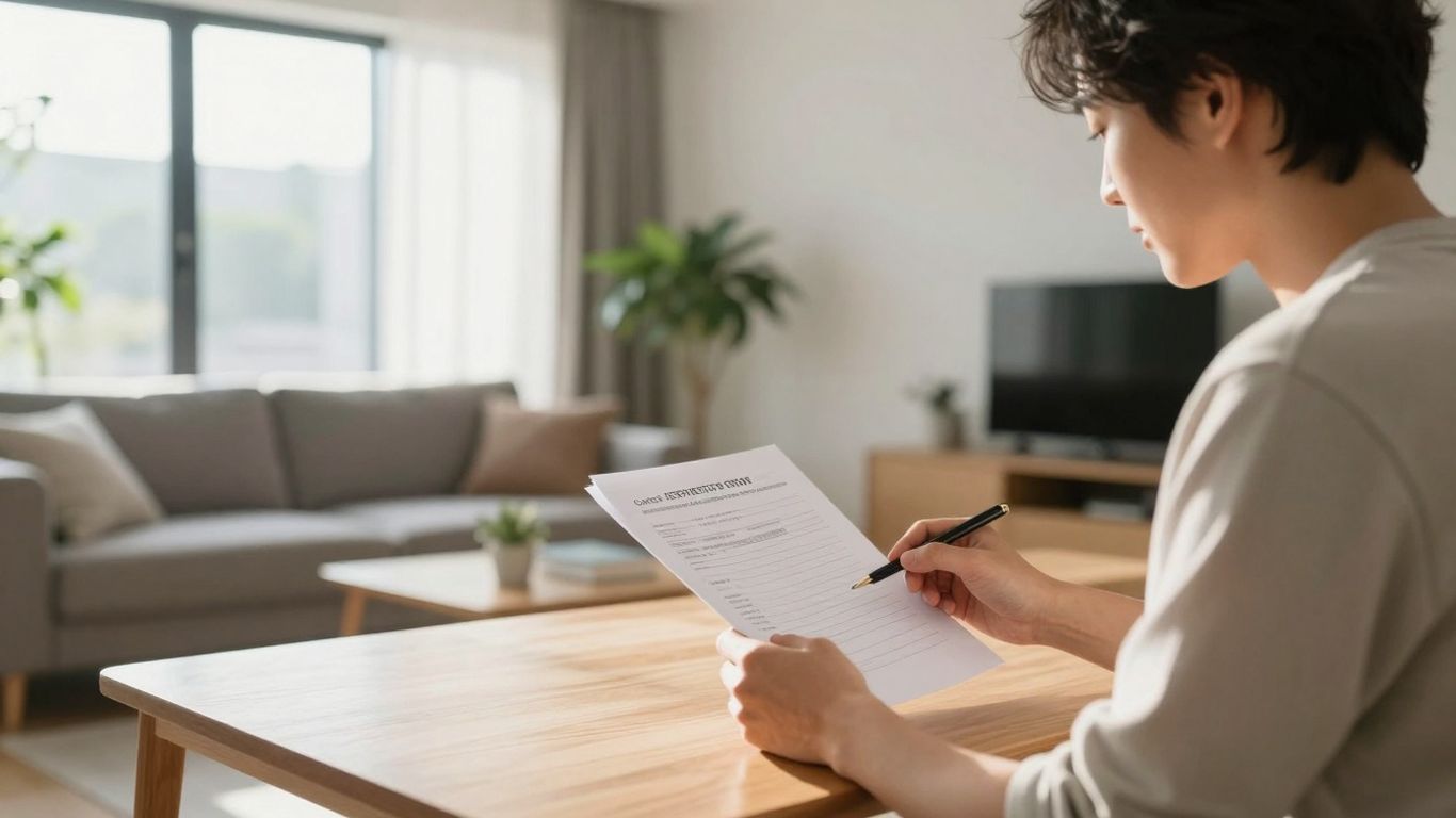 Persona calculando el precio de su seguro de hogar.