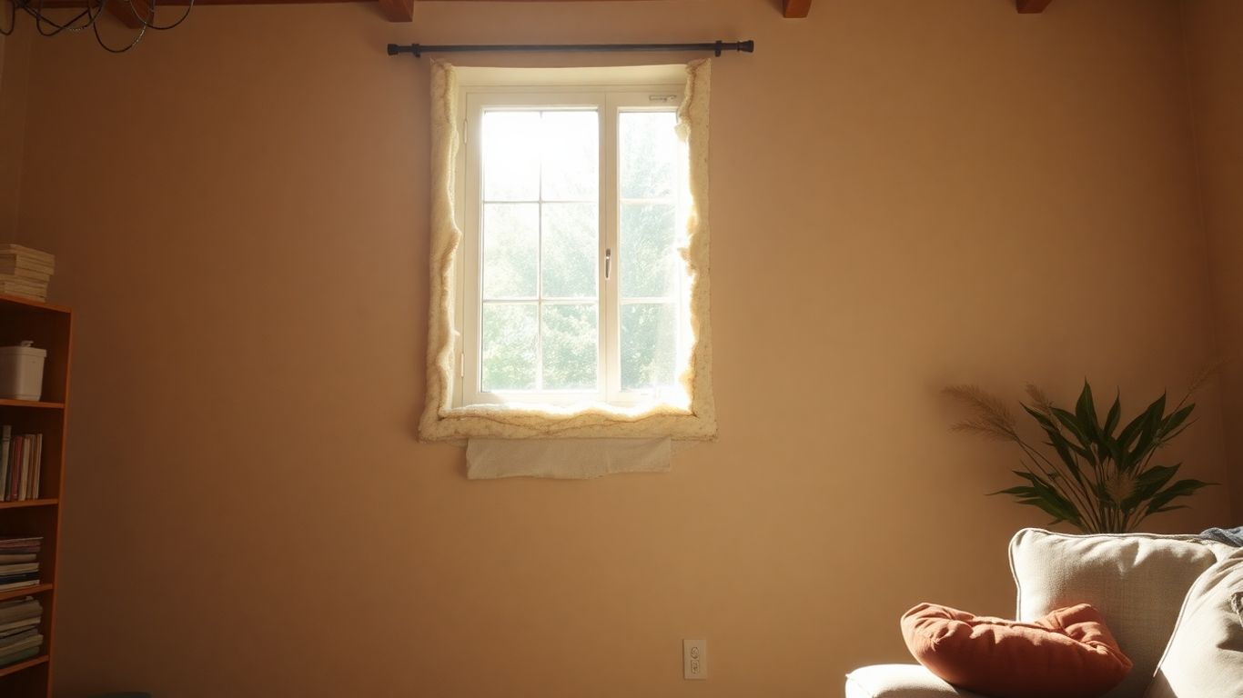 Wall insulation being fitted in a home.