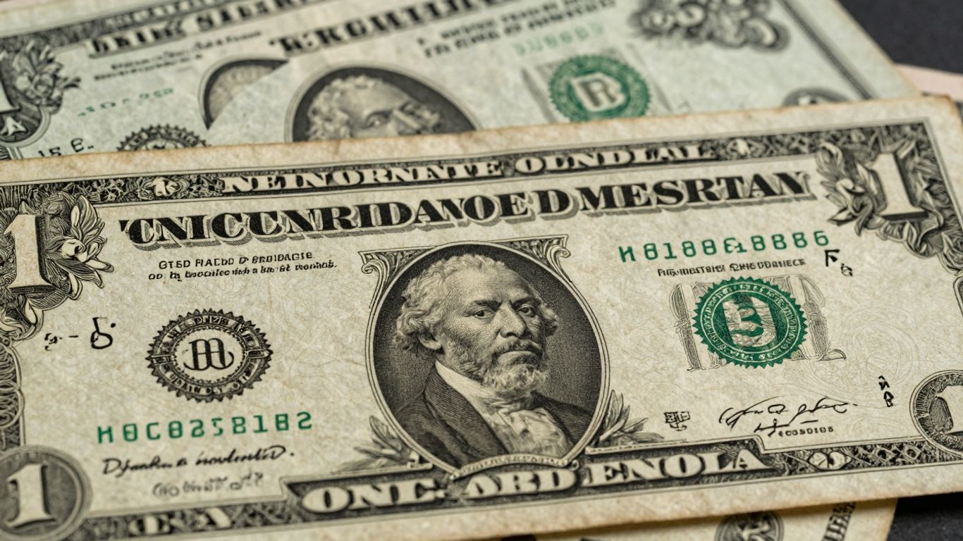 Old Confederate currency notes with historical designs.