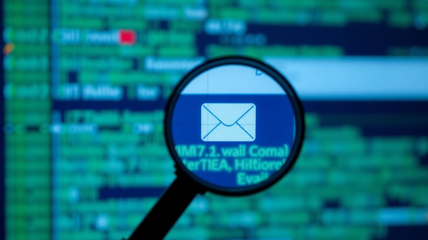 Magnifying glass over hidden inbox rule icon in Microsoft 365.