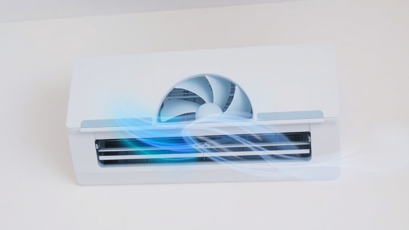 Ventilo-convecteur moderne pour chauffage et climatisation.