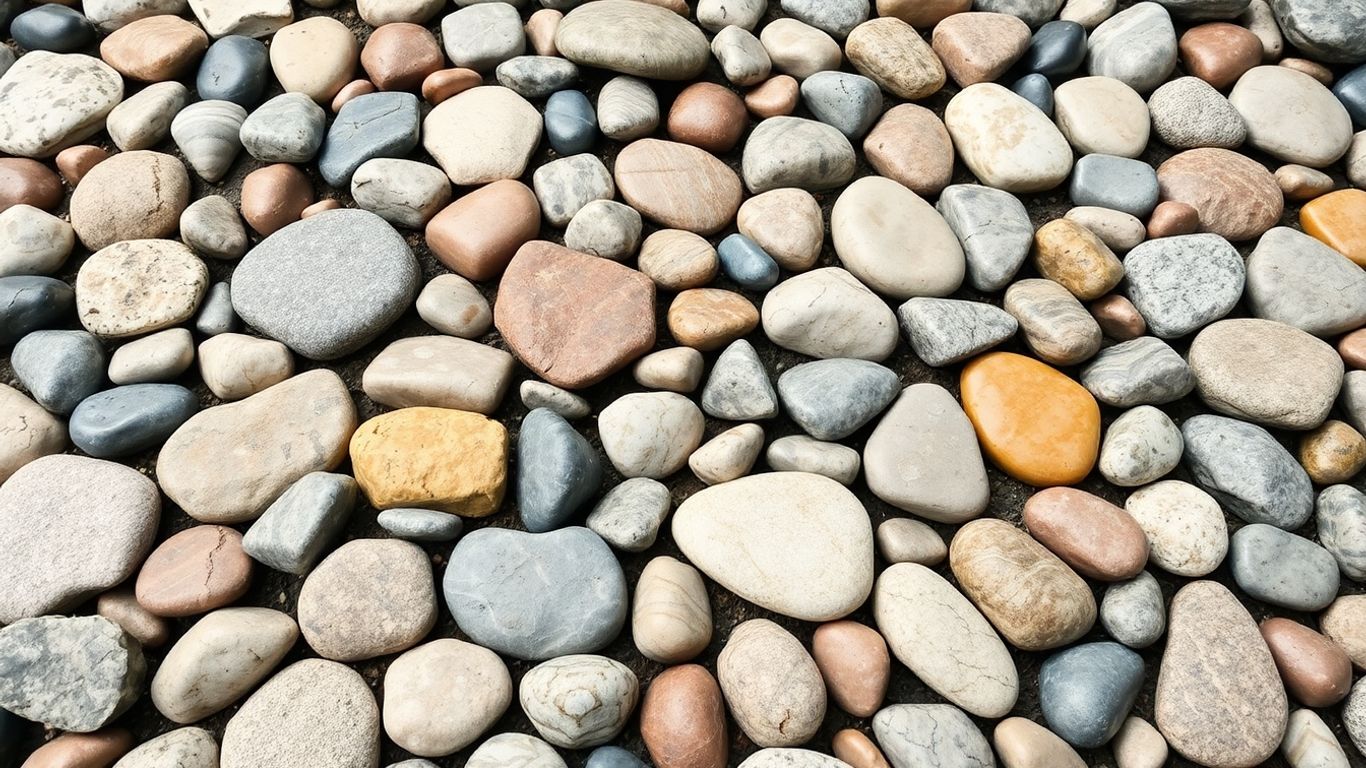 DIY river rock mosaic with colorful stones