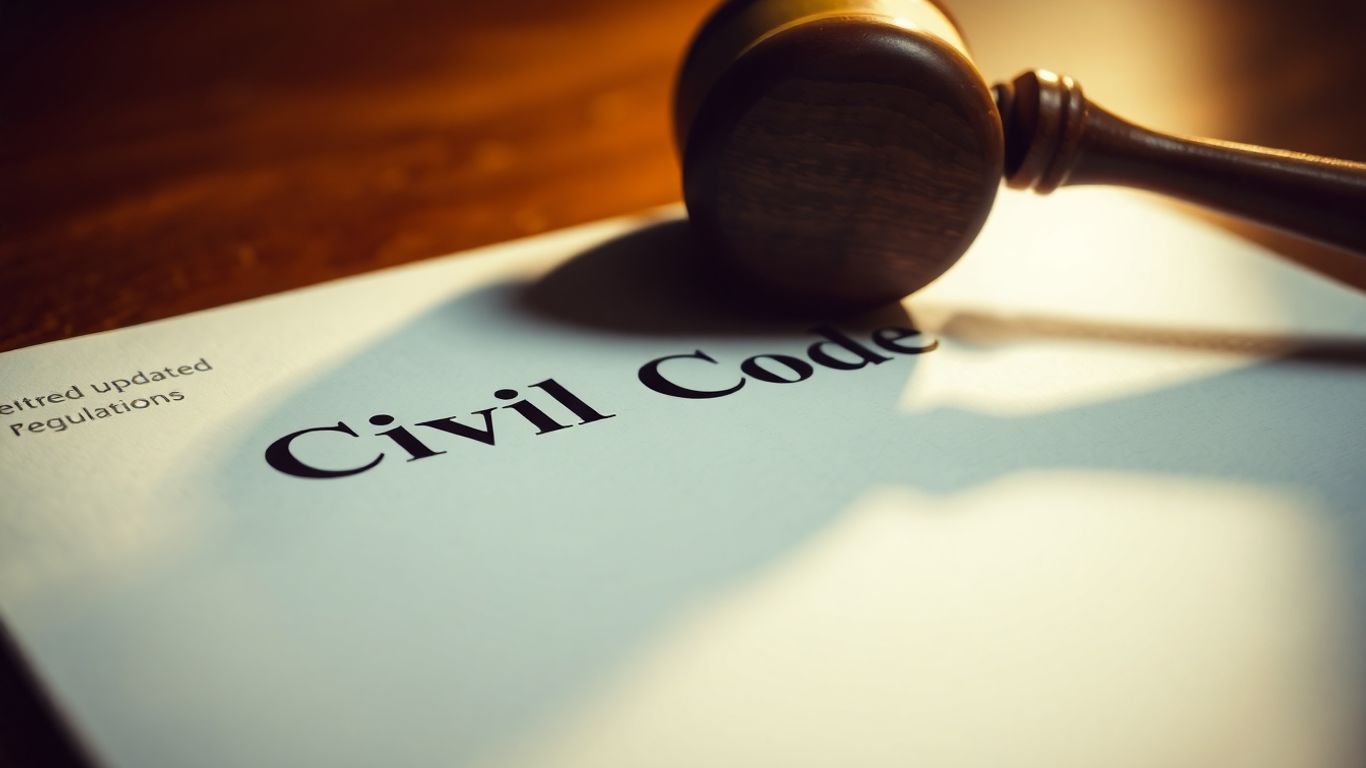 Cod civil actualizat și ciocan de judecată