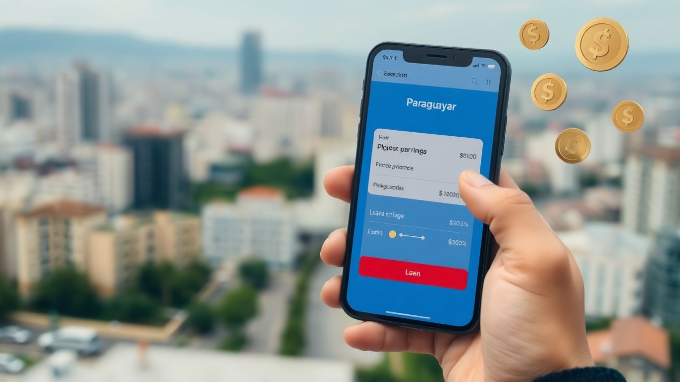 Persona paraguaya solicitando un préstamo en línea.