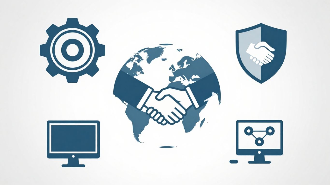 Infographic of IT service provider selection factors for business success.