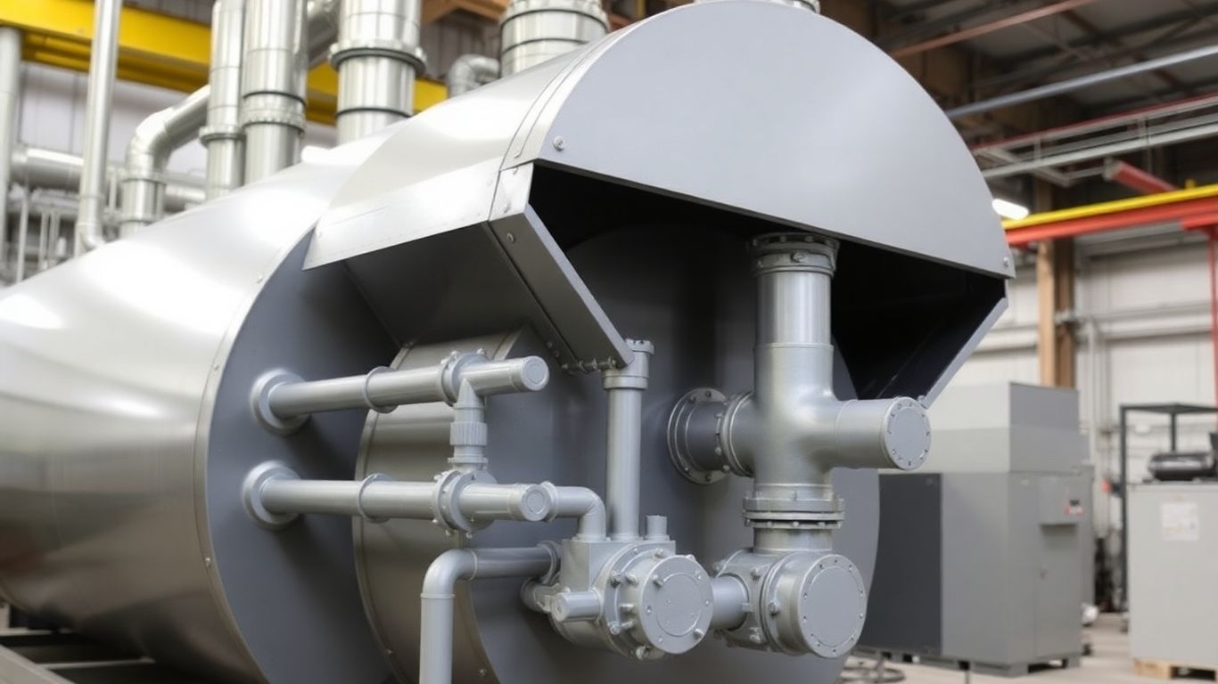 Industrial gas fired thermic fluid heater