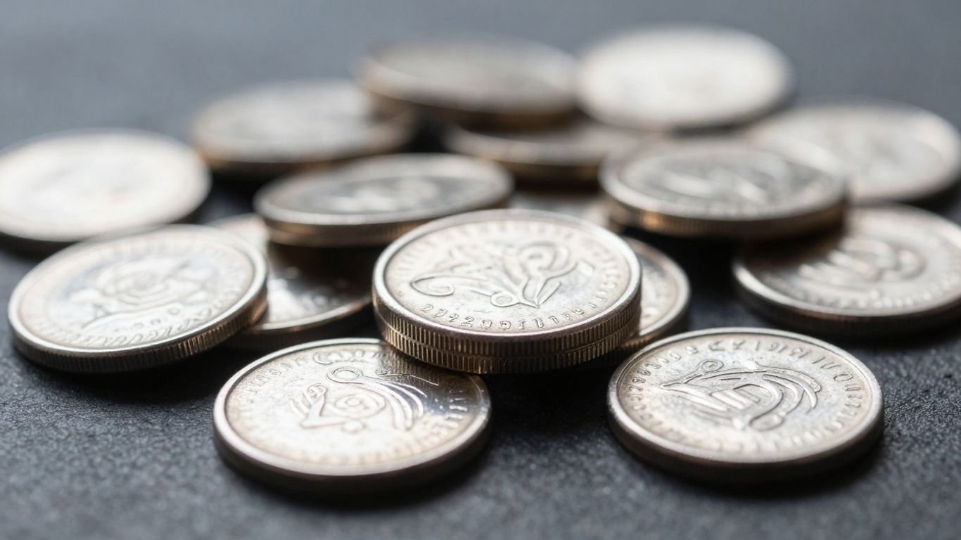 Austin silver rounds on a dark surface.