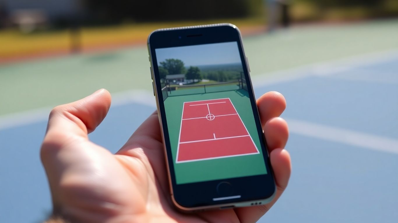 Pickleball rating system login on a smartphone.