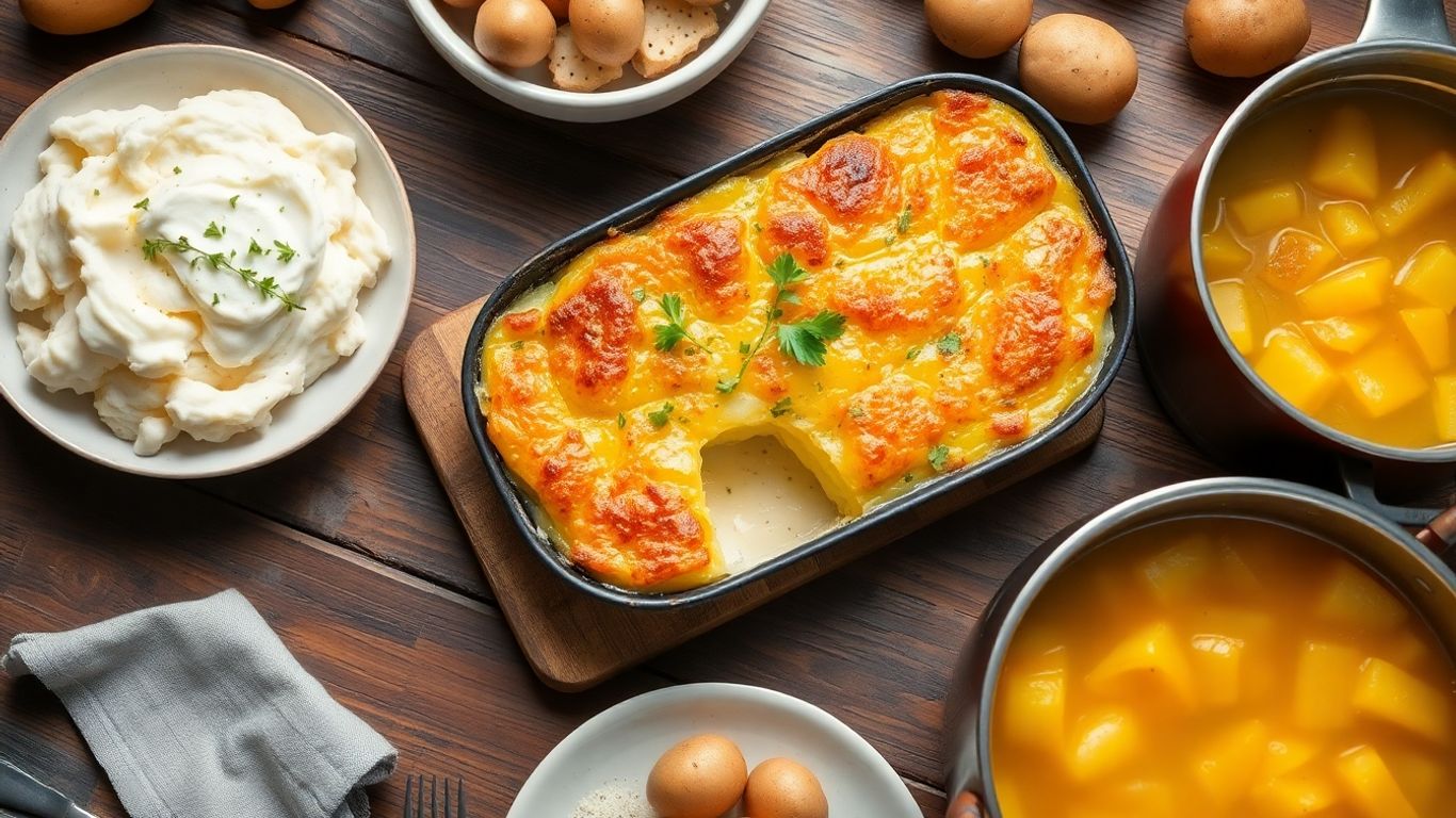 Aardappelgratin en stamppot met biologische aardappelen