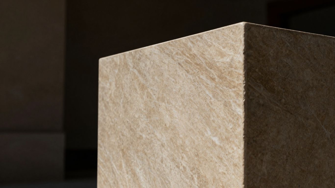 Polished Bursa Beige marble with warm beige tones and subtle veining.