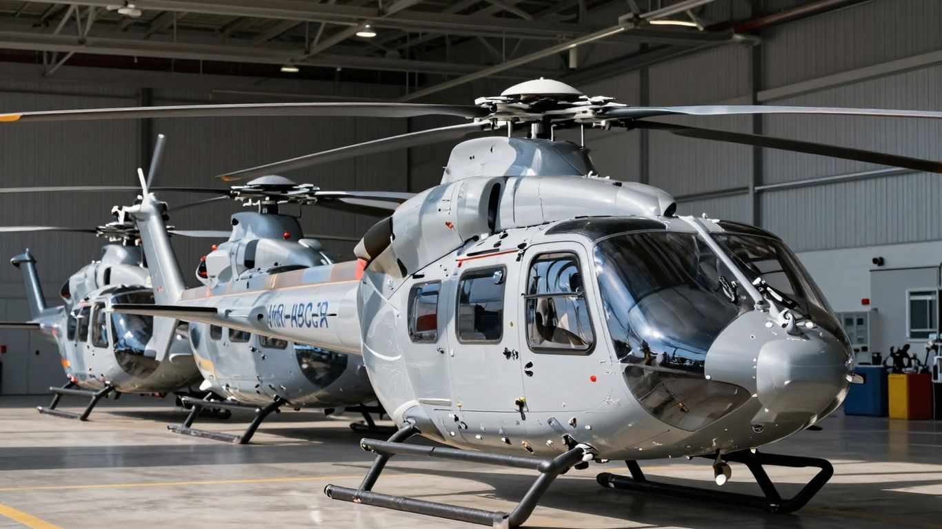 Flotte d'hélicoptères H145M de l'armée allemande.