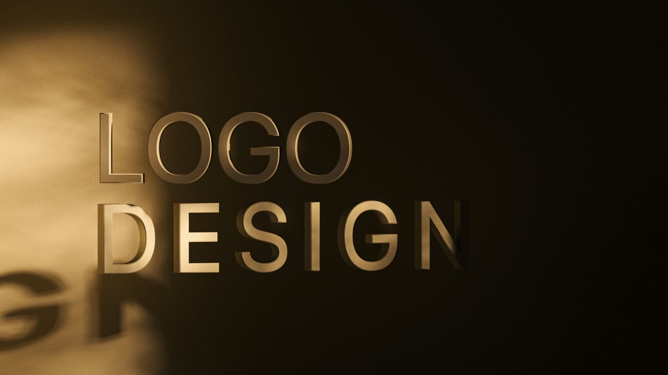 a black and white photo with the words logo design