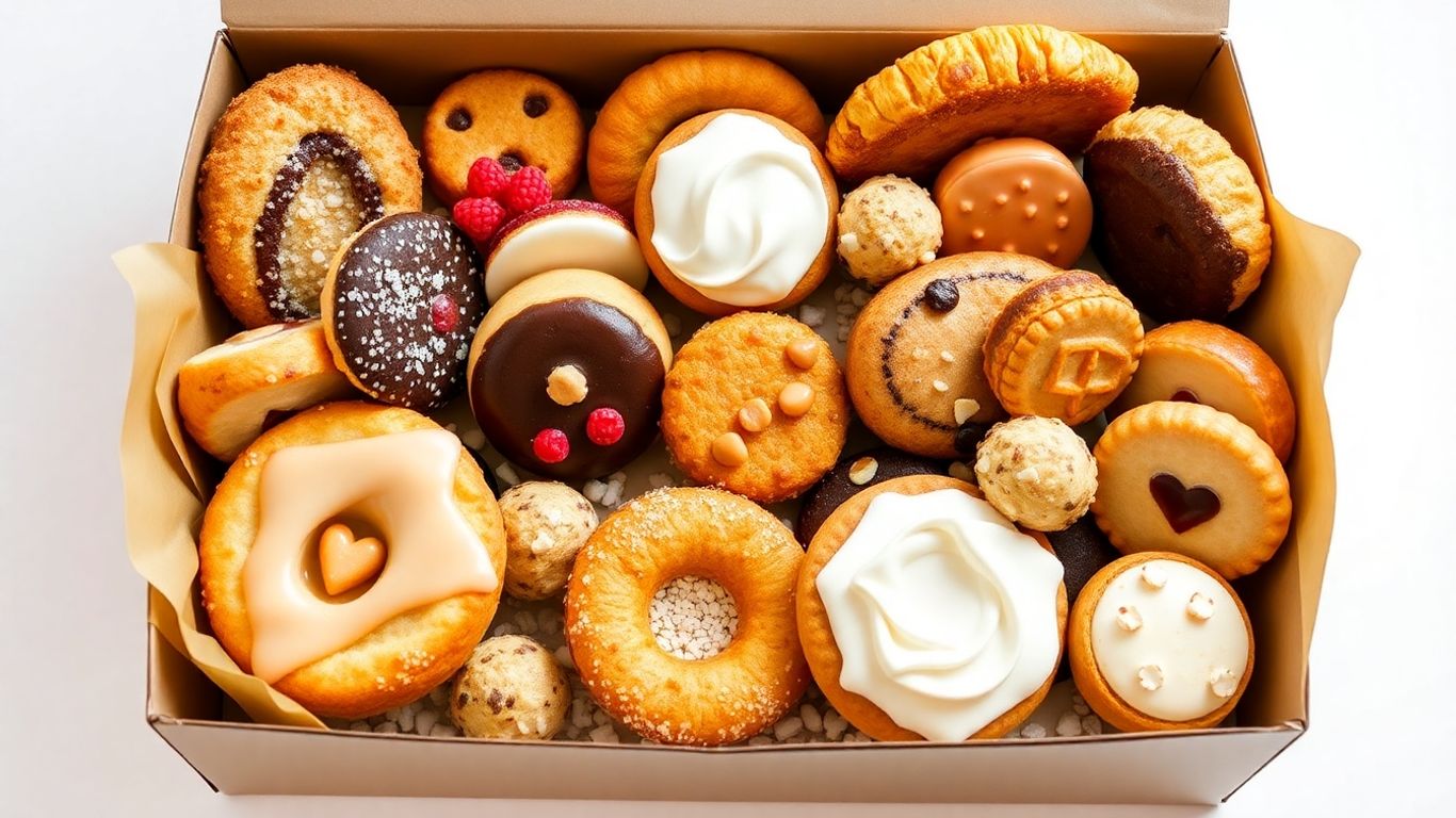 กล่องขนมพรีเมียม พร้อมขนมอบหลากหลาย