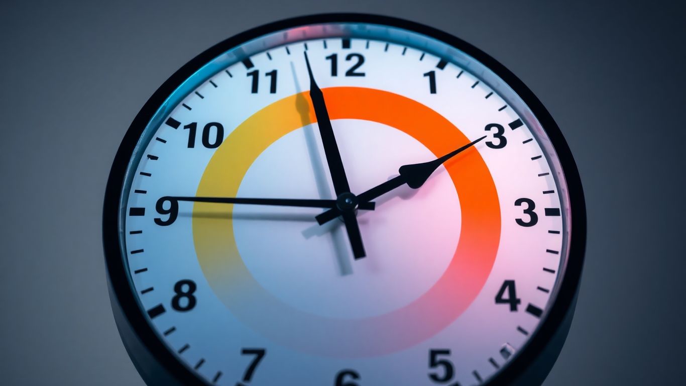 Horloge avec segments de temps changeants