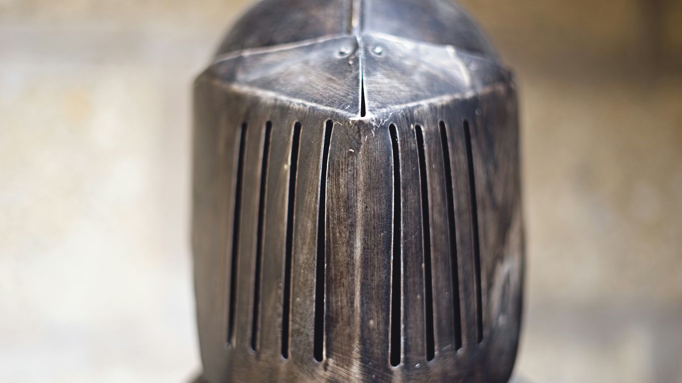 silver and black round ornament