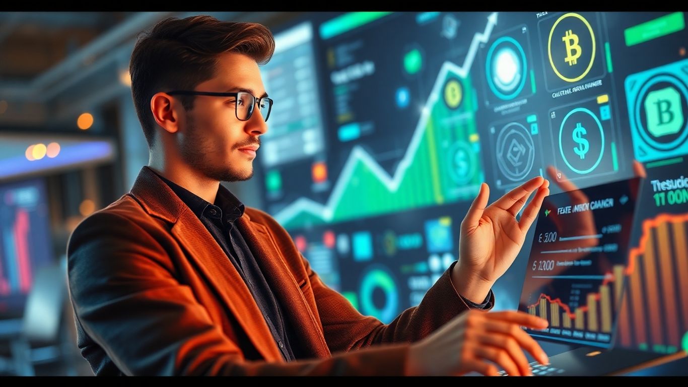 Pessoa ganhando dinheiro com inteligência artificial.