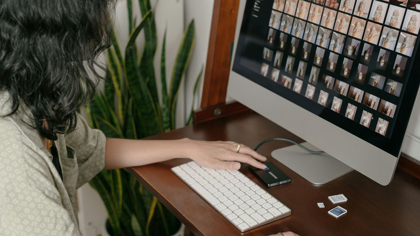 a person using a computer