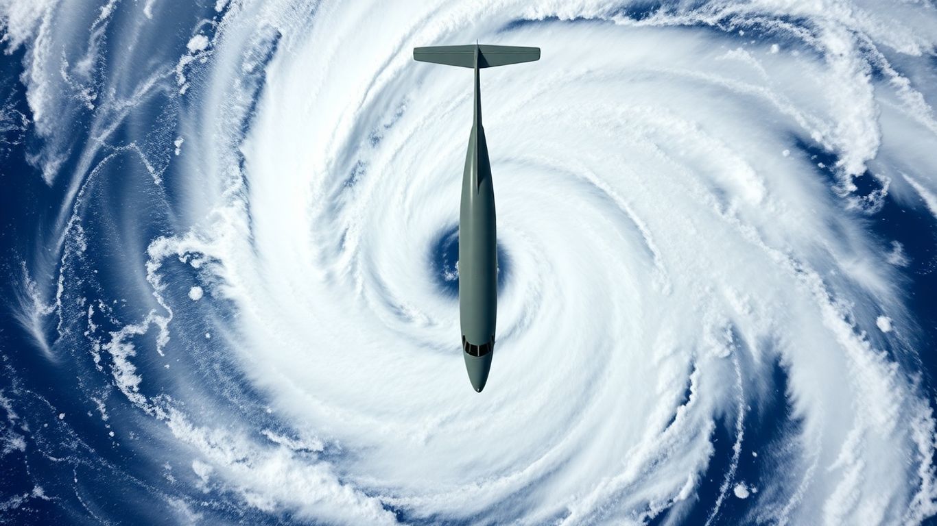 Avion dans l'œil de l'ouragan Melissa.