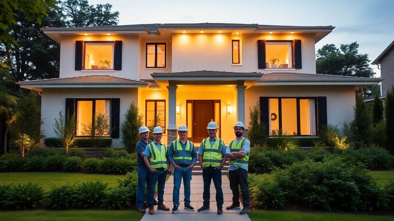 Ansley Park home with contractors