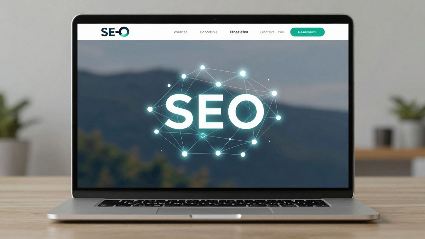 Modern website design with SEO elements.