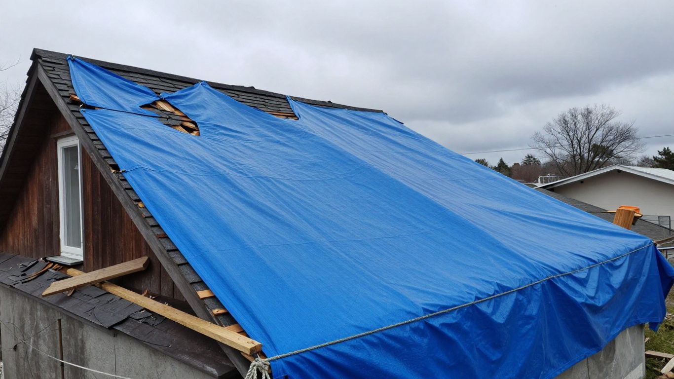 emergency roof tarping and temporary fixes after wind damage - Rollins ...
