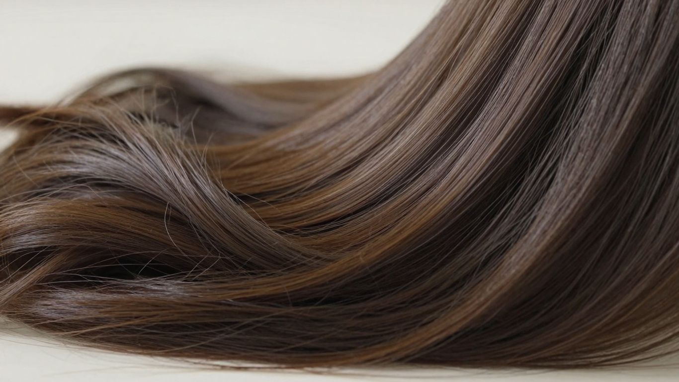 Healthy, thick hair with natural shine and volume.
