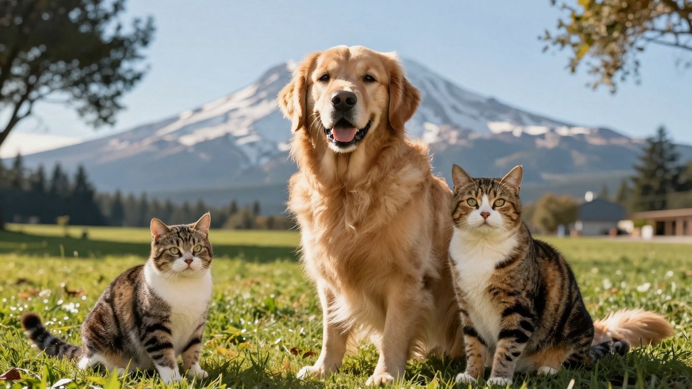 Pet insurance guide for Oregon with pets and Mount Hood.