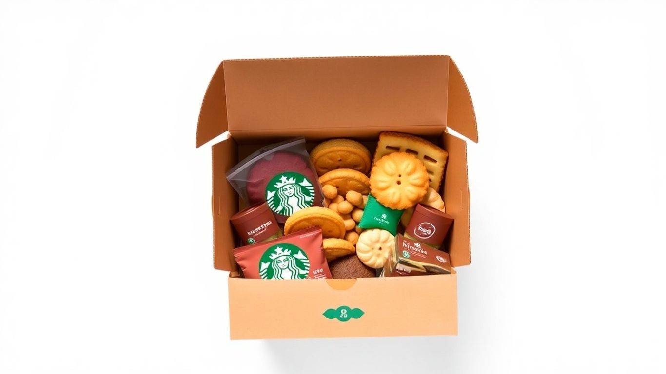 กล่องของว่างสตาร์บัคพร้อมขนมหลากหลาย