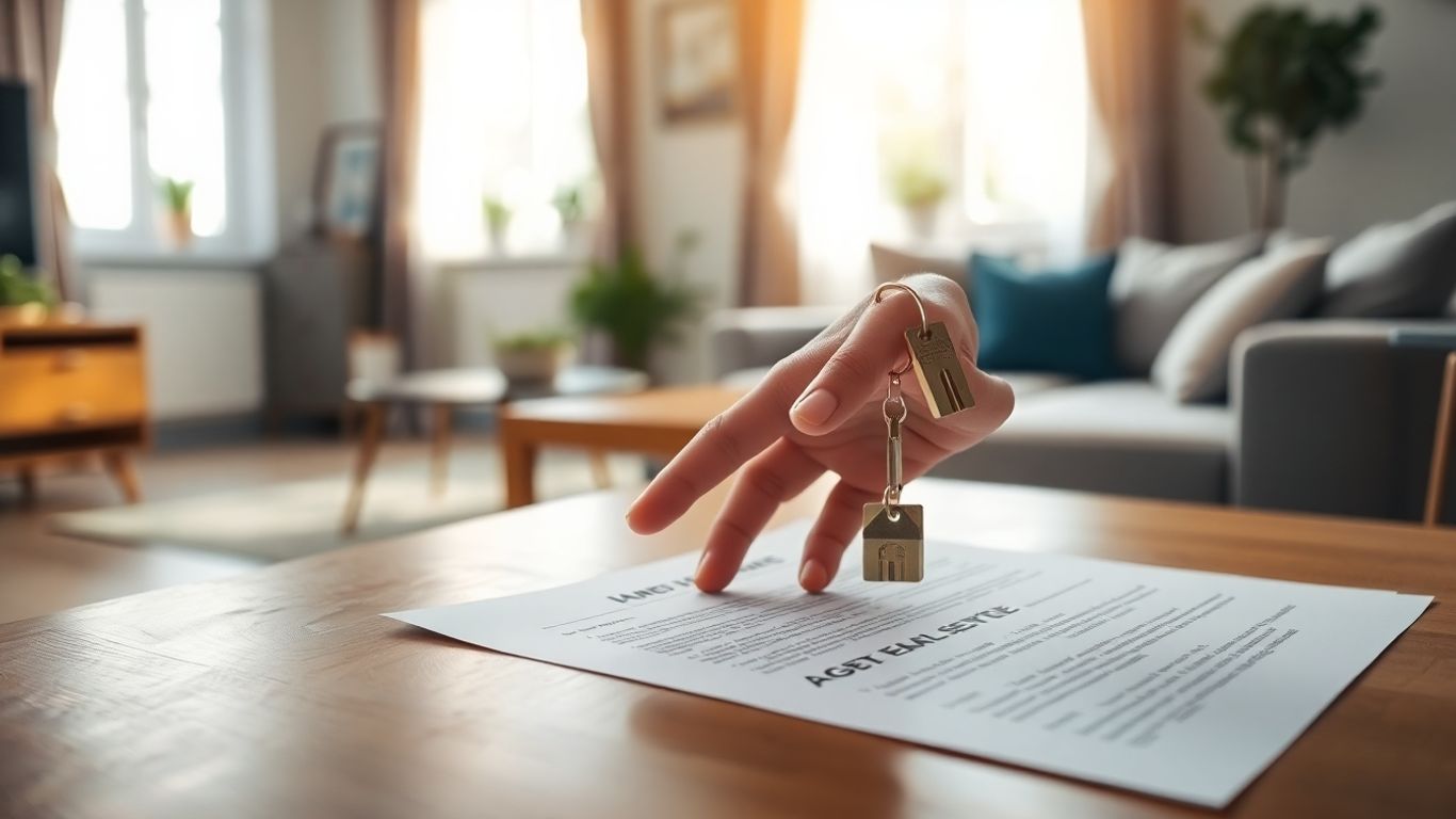 Persona eligiendo seguro para vivienda en alquiler.