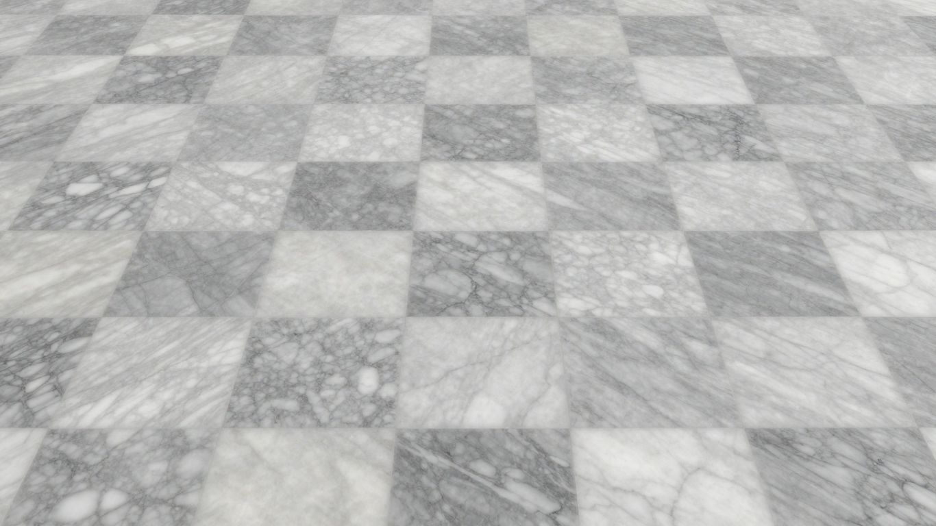 Checkerboard marble surface sketch