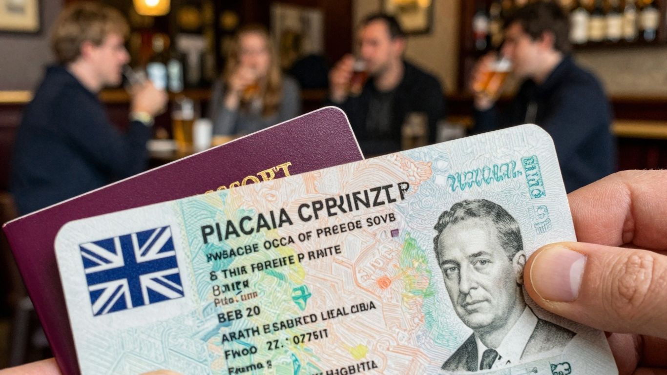 UK mobile bar licence and passport.