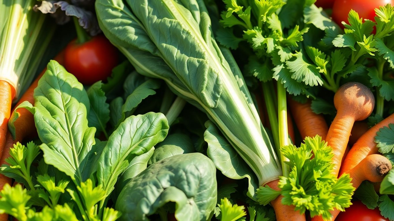 Légumes bio frais et colorés sous la lumière du soleil.