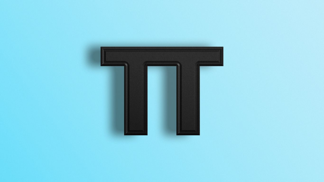 a black letter t on a blue background