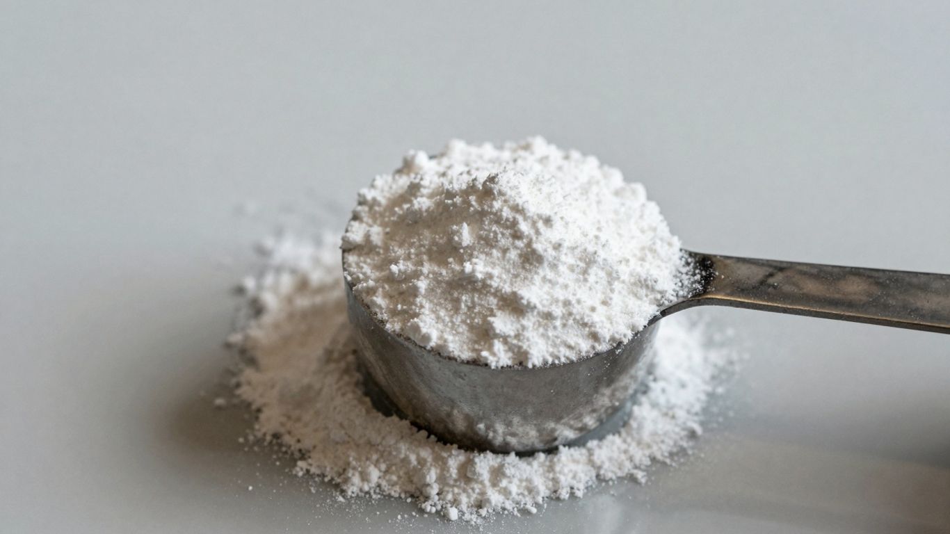 Measuring powdered SARMs with a scoop.