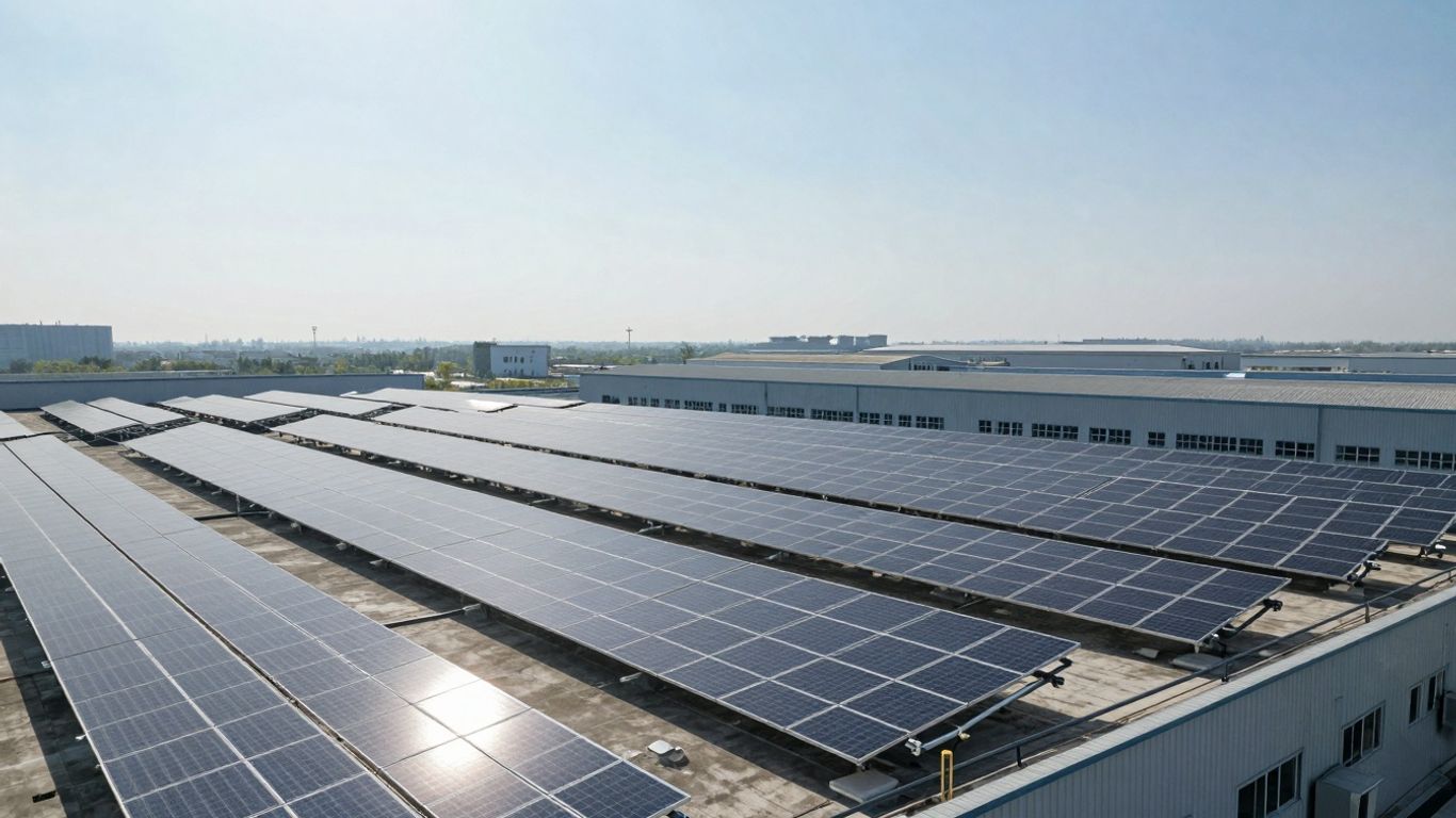 Usine PSA Sochaux recouverte de panneaux solaires